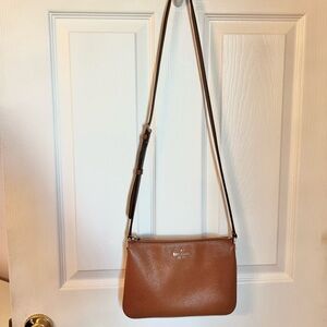 Kate Space Pebbled Leather Crossbody Bag with adjustable strap